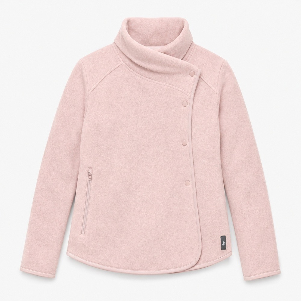 Indyeva Toga Polartec Thermal Pro Fleece Sweater Women M Pink Side Snap